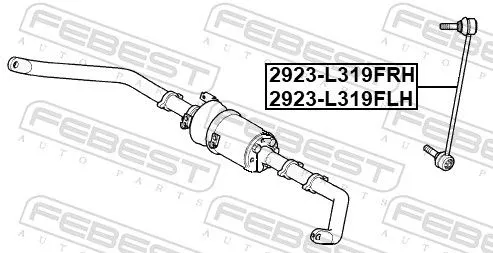 FEBEST Link/Coupling Rod, stabiliser bar (2923-L319FRH)