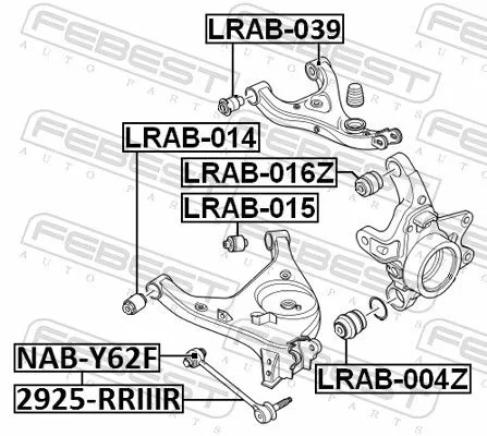 FEBEST Control/Trailing Arm, wheel suspension (2925-RRIIIR)