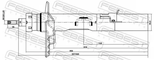 FEBEST Shock Absorber (29664168RR)