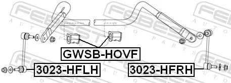 FEBEST Link/Coupling Rod, stabiliser bar (3023-HFRH)
