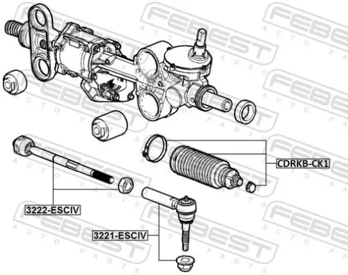 FEBEST Tie Rod End (3221-ESCIV)