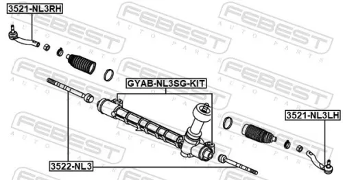 FEBEST Tie Rod End (3521-NL3RH)