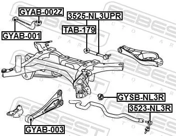 FEBEST Control/Trailing Arm, wheel suspension (3525-NL3UPR)