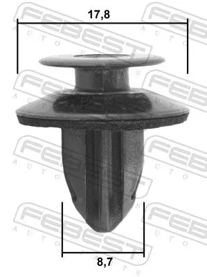FEBEST Clip, trim/protection strip (88570-087)