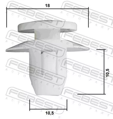FEBEST Clip, trim/protection strip (88570-098)