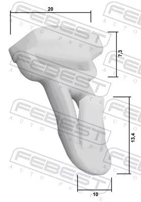 FEBEST Clip, trim/protection strip (88570-100)
