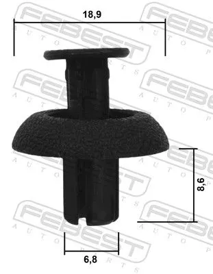 FEBEST Clip, trim/protection strip (88570-107)