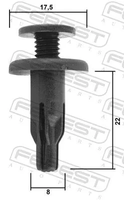 FEBEST Clip, trim/protection strip (88570-111)