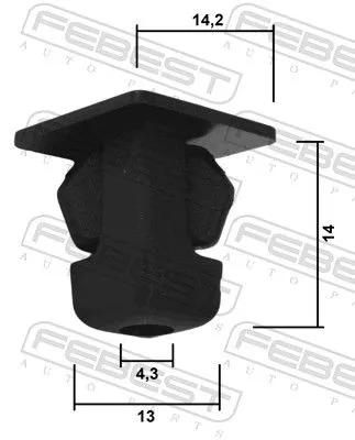 FEBEST Clip, trim/protection strip (88570-126)