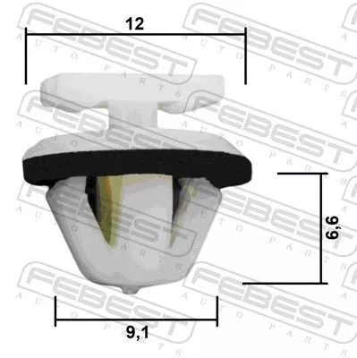 FEBEST Clip, trim/protection strip (88570-130)