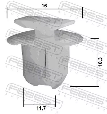 FEBEST Clip, trim/protection strip (88570-133)