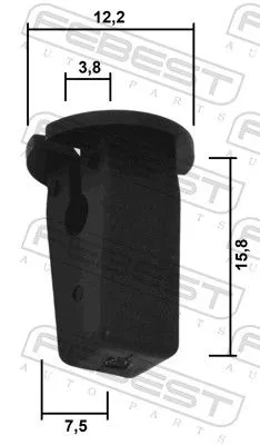 FEBEST Clip, trim/protection strip (88570-156)