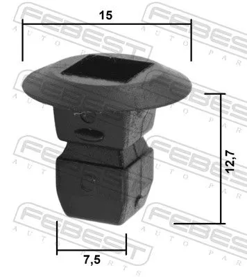 FEBEST Clip, trim/protection strip (88570-160)