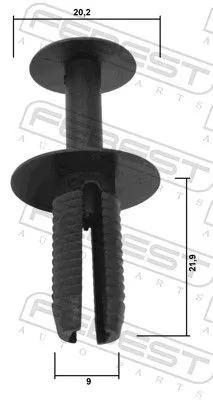 FEBEST Clip, trim/protection strip (88570-180)