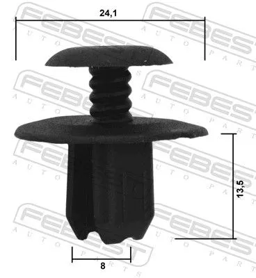 FEBEST Clip, trim/protection strip (88570-181)