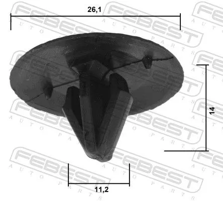 FEBEST Clip, trim/protection strip (88570-186)