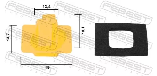 FEBEST Clip, trim/protection strip (88570-189)