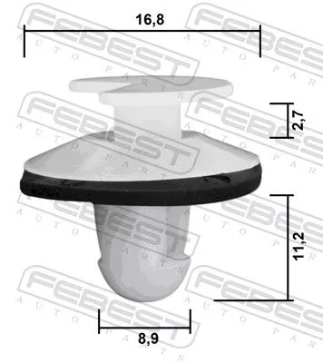 FEBEST Retaining Clip, door panel (88570-216)