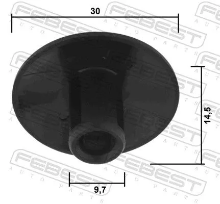 FEBEST Clip, trim/protection strip (88570-222)