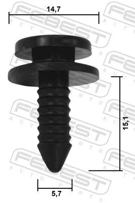 FEBEST Clip, trim/protection strip (88570-227)