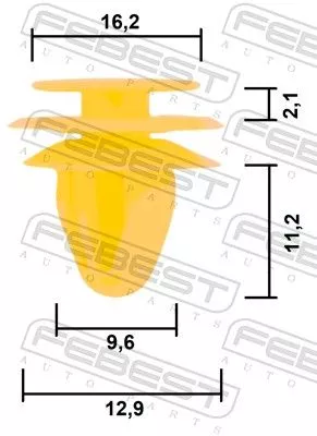 FEBEST Clip, trim/protection strip (88570-229)