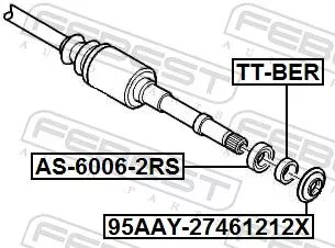 FEBEST Shaft Seal, drive shaft (95AAY-27461212X)