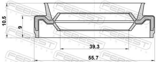 FEBEST Shaft Seal, drive shaft (95CDS-41560910X)