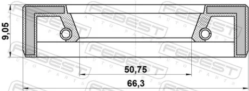 FEBEST Shaft Seal, drive shaft (95FAY-52660909X)