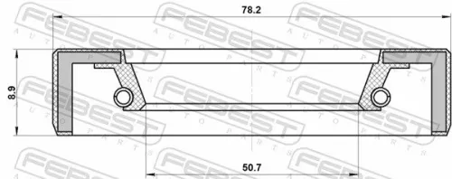 FEBEST Shaft Seal, differential (95FBY-52780909X)