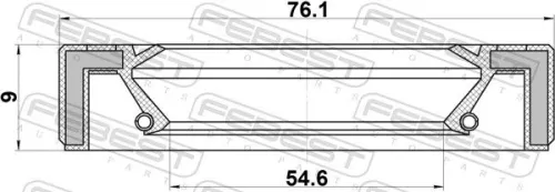 FEBEST Shaft Seal, drive shaft (95GAY-56760909C)