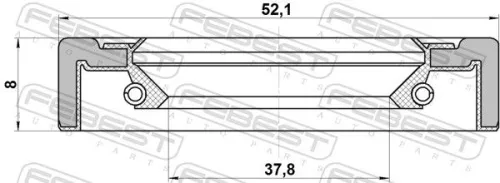 FEBEST Seal Ring, wheel hub (95GCY-39520808X)