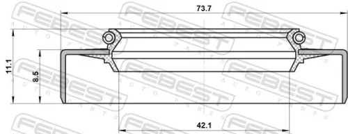 FEBEST Shaft Seal, drive shaft (95GDS-44730911U)