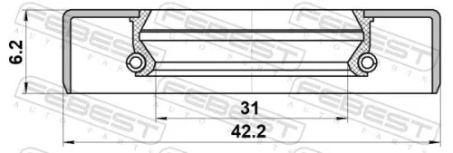 FEBEST Shaft Seal, drive shaft (95GDY-32420606C)