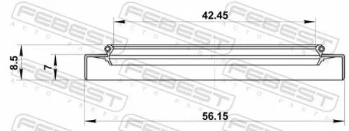 FEBEST Shaft Seal, drive shaft (95GDY-44560709X)