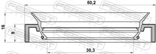 FEBEST Shaft Seal, drive shaft (95HAY-32500916L)