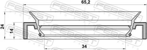 FEBEST Shaft Seal, drive shaft (95HAY-35651424C)