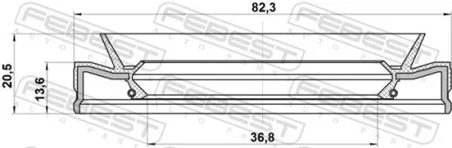 FEBEST Shaft Seal, drive shaft (95HES-38821420X)