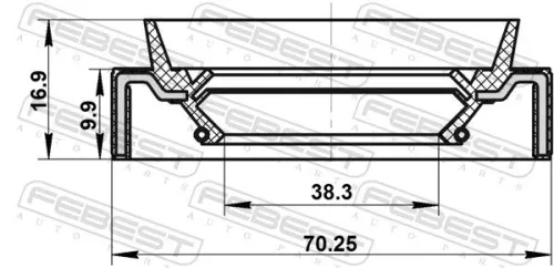 FEBEST Shaft Seal, differential (95JAS-40701017L)