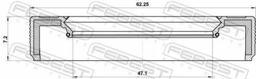 FEBEST Shaft Seal, drive shaft (95LBY-49620709X)