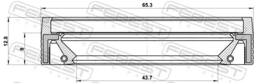 FEBEST Shaft Seal, differential (95MAY-45650913C)