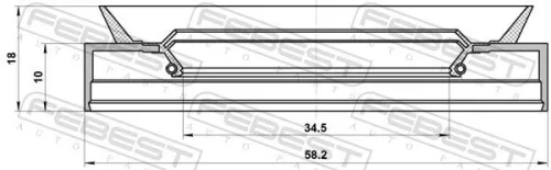 FEBEST Shaft Seal, drive shaft (95PDS-36581018C)