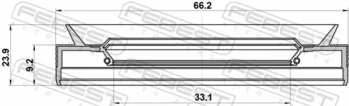 FEBEST Shaft Seal, drive shaft (95PEY-34660924C)