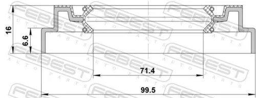 FEBEST Seal Ring, wheel hub (95QDS-73990716X)