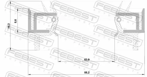 FEBEST Seal Ring, wheel hub (95SCY-65880918X)