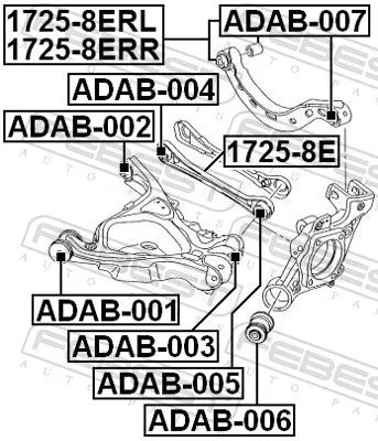 FEBEST Mounting, control/trailing arm (ADAB-004)
