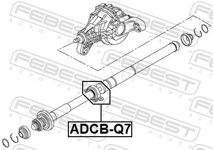FEBEST Bearing, propshaft centre bearing (ADCB-Q7)