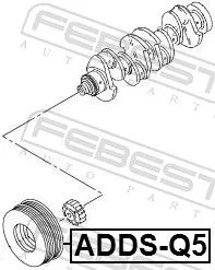 FEBEST Belt Pulley, crankshaft (ADDS-Q5)
