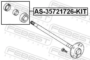 FEBEST Bearing, drive shaft (AS-35721726-KIT)