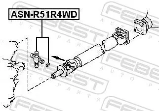 FEBEST Joint, propshaft (ASN-R51R4WD)