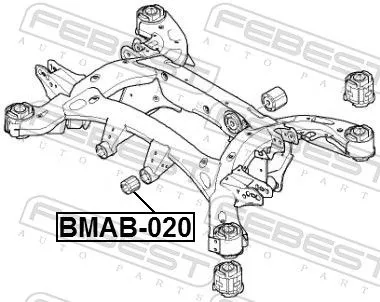 FEBEST Bushing, axle beam (BMAB-020)